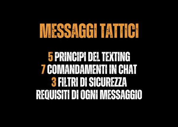 Messaggi Tattici + Bonus – Metodo Bad Boy
