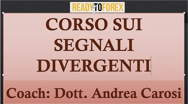 Corso sui Segnali Divergenti di Andrea Carosi - copertina corso
